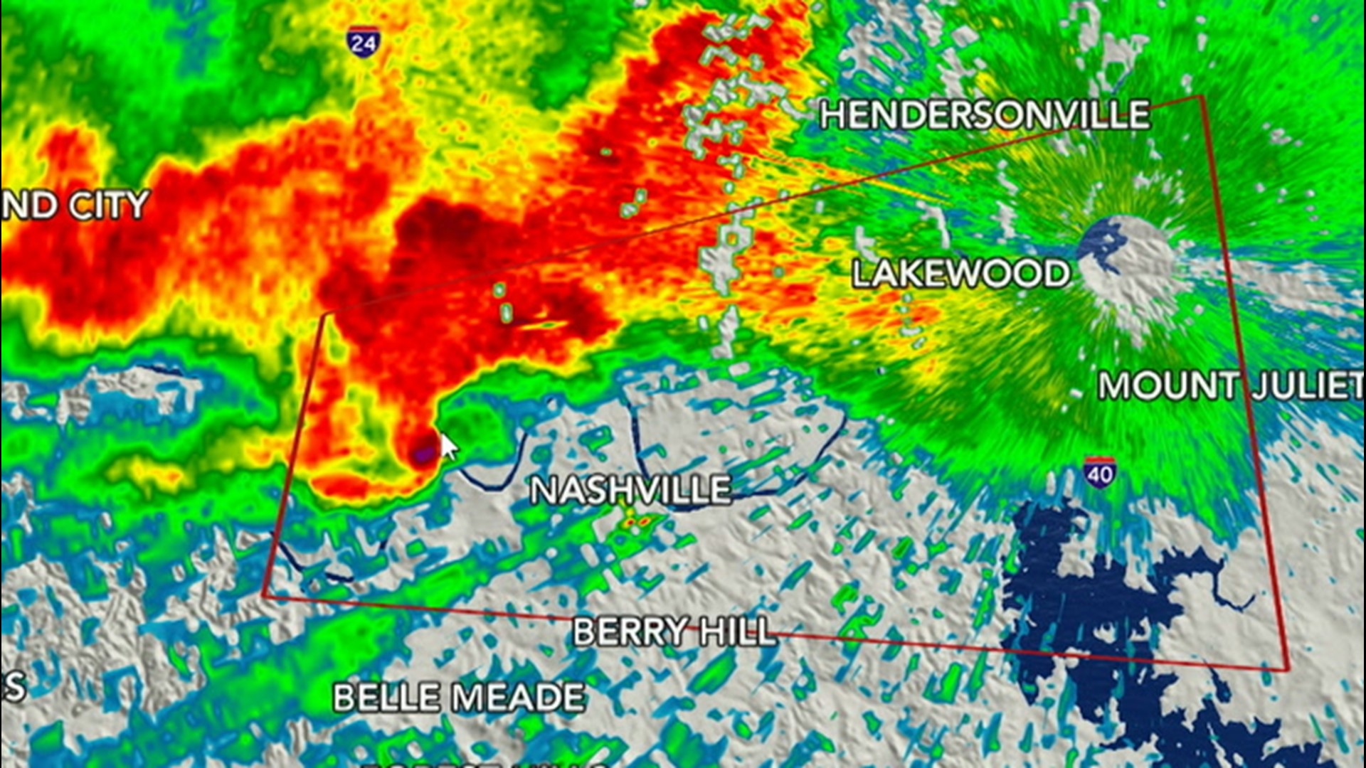 Radar shows Nashville tornado's wrath