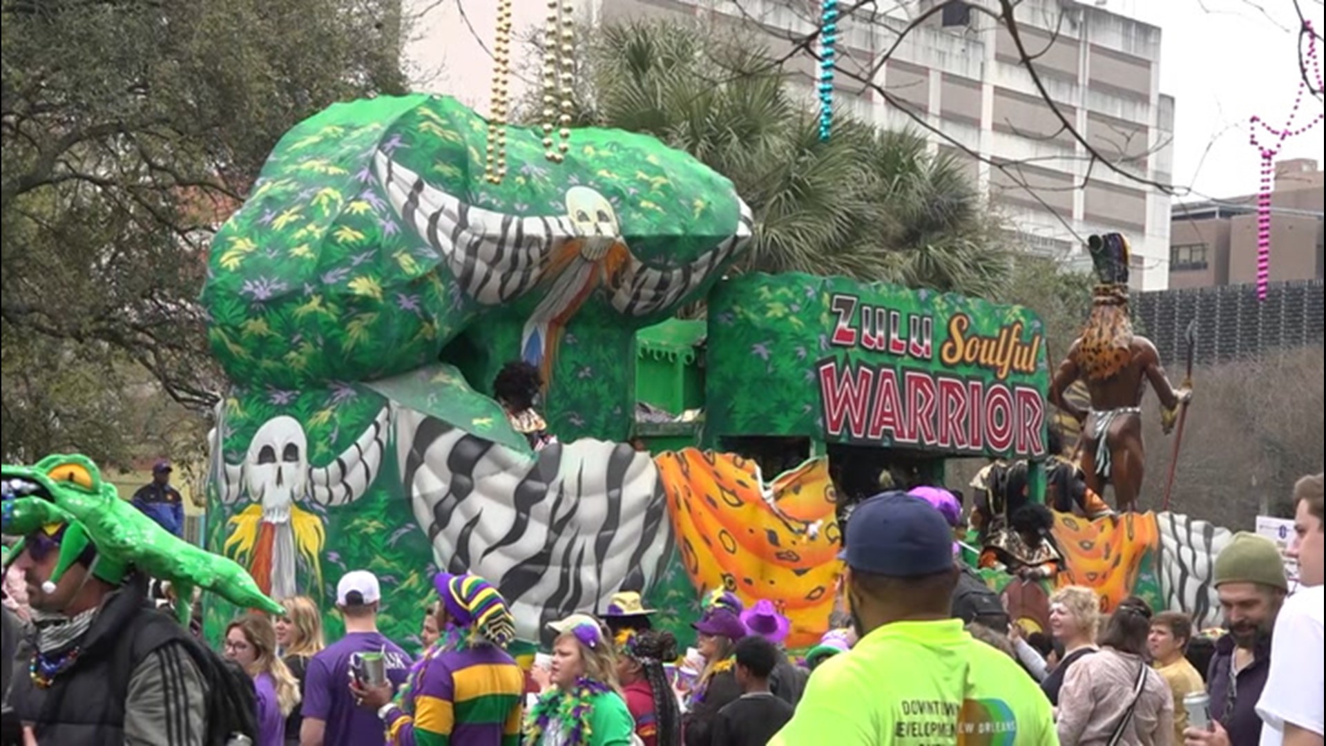 After a wet night that made some nervous, it was just cloudy and cool in New Orleans as thousands celebrate Mardi Gras.