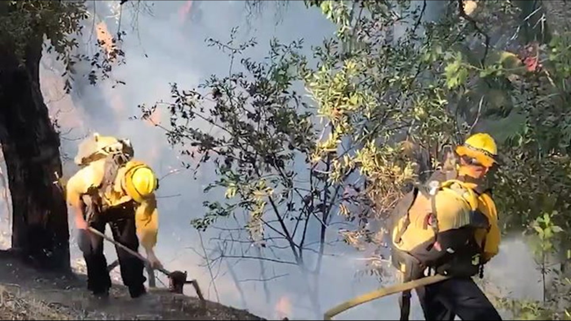 No injuries to fire crews or local residents were reported as of Oct. 27 as the Blue Ridge Fire raged at 0% containment in Orange County, California.