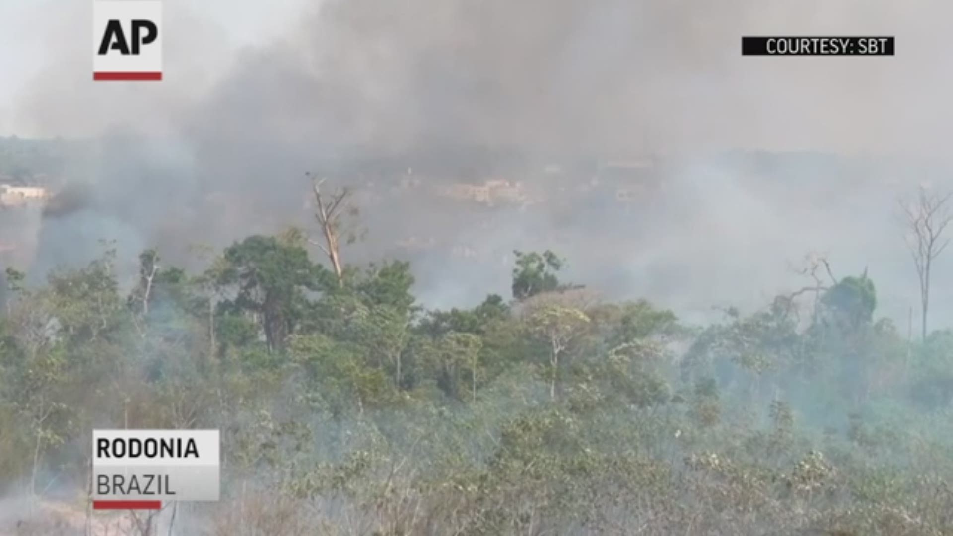 Brazil's official monitoring agency is reporting a sharp increase in wildfires this year. (AP)