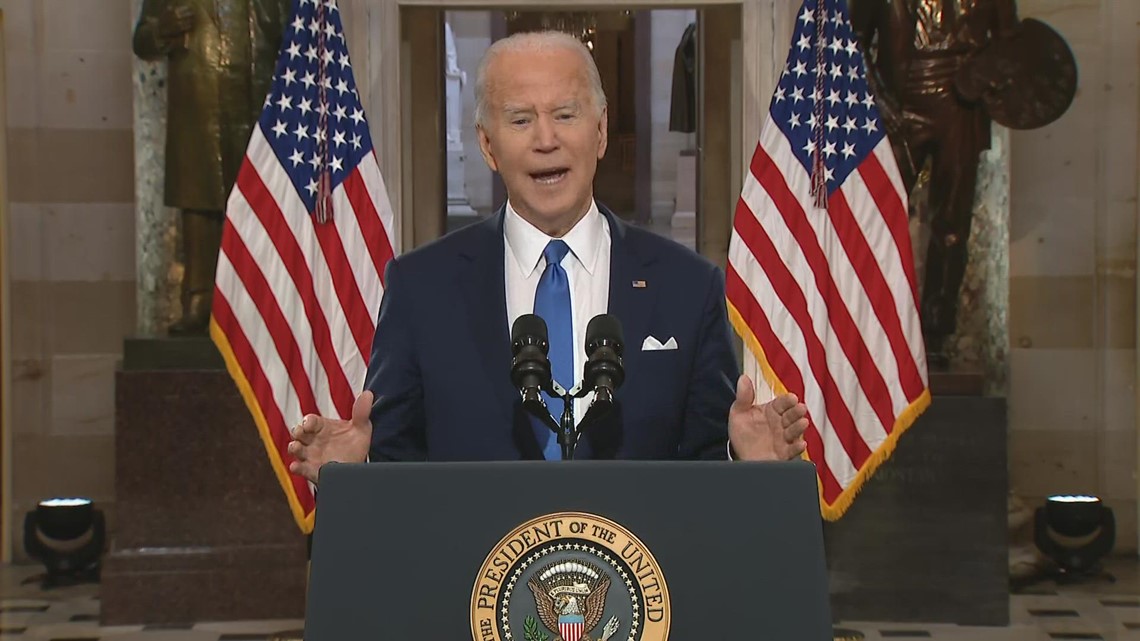 Biden, reflecting on Jan. 6 attack, strikes bitter tone about the 'big lie' and assaults on democracy