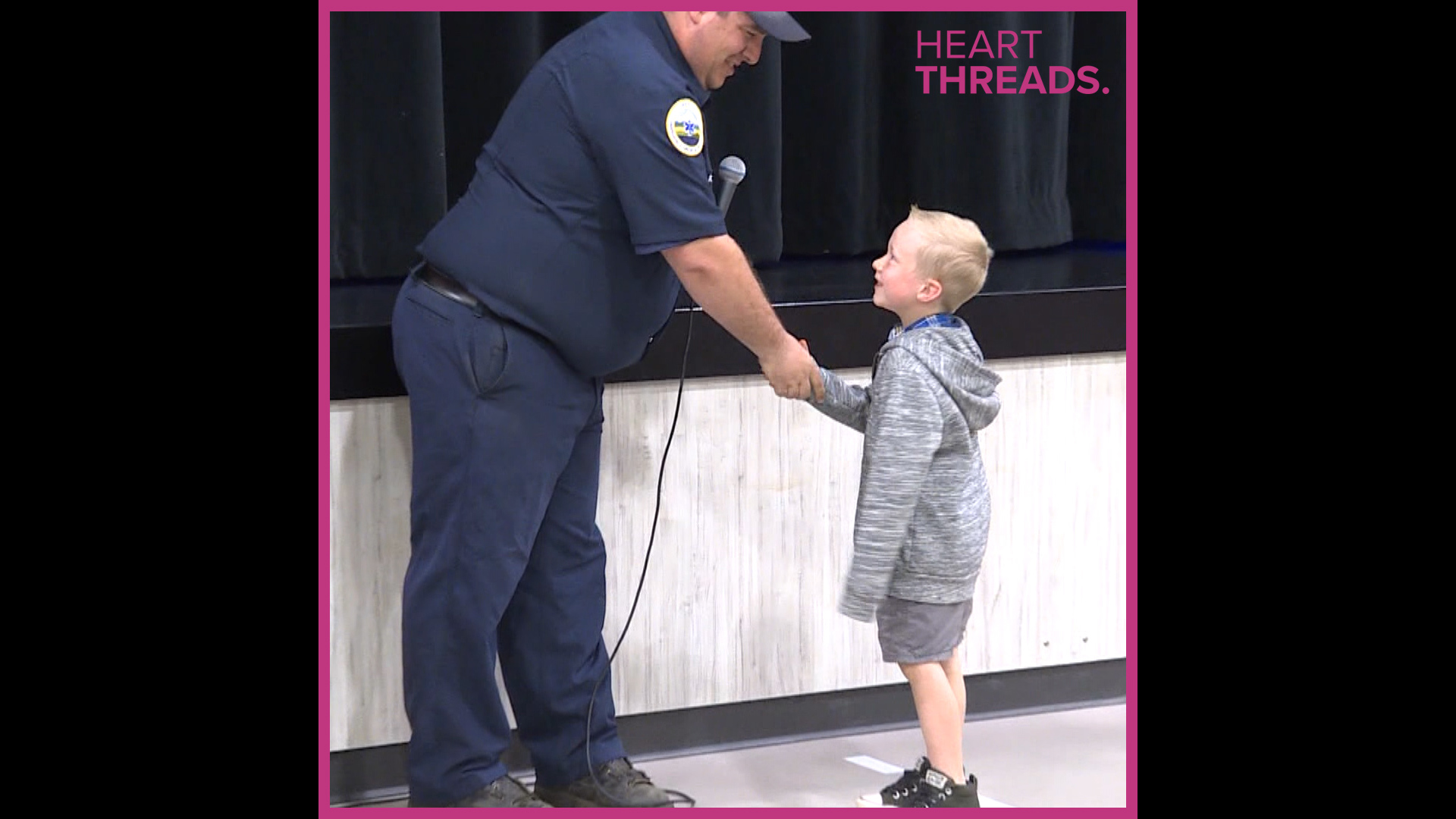 7-year-old Waylon's quick thinking helped to save his neighbor and his local fire department recognized his heroism.