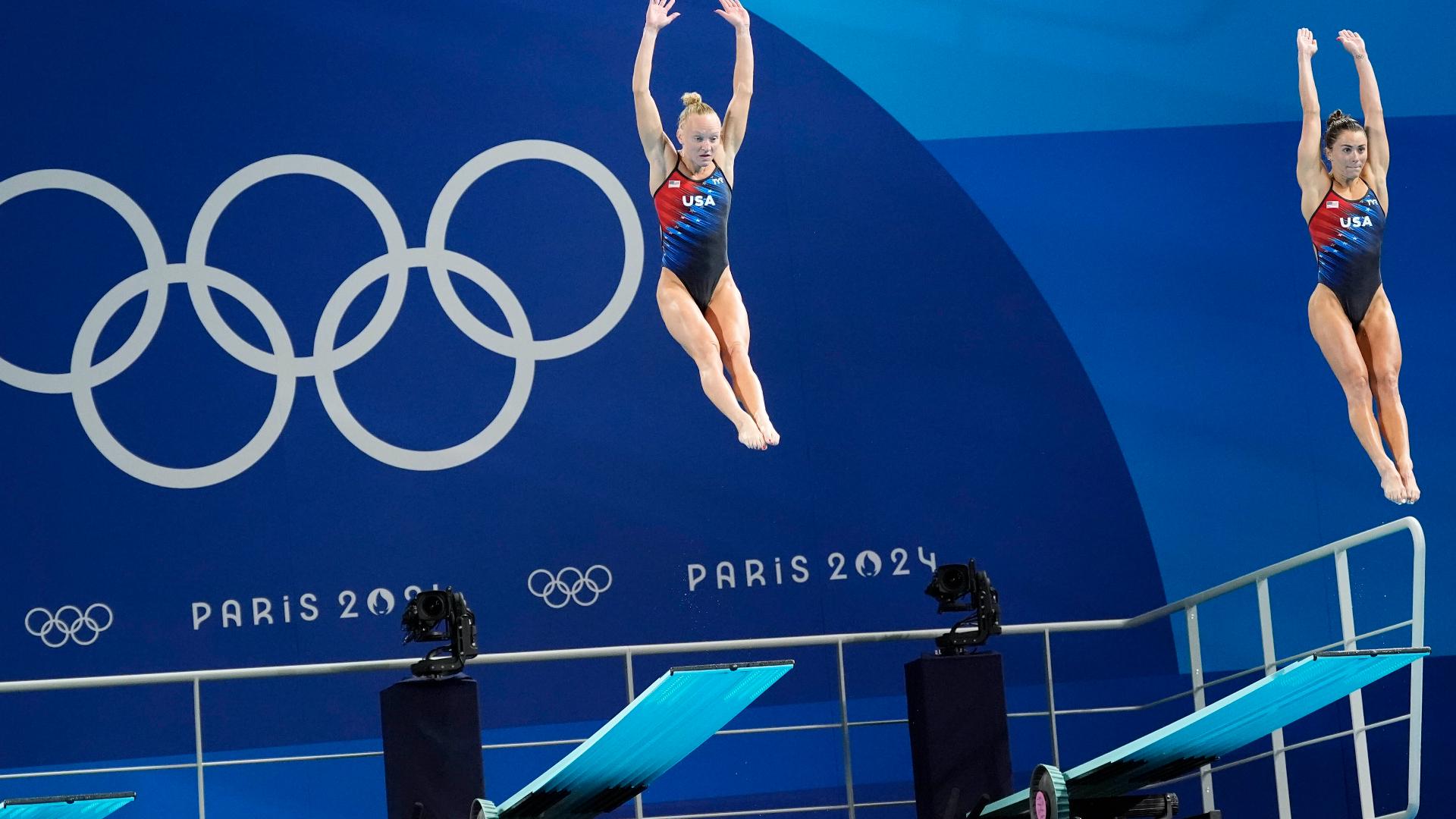 Team USA wins silver in women's synchronized diving at Olympics