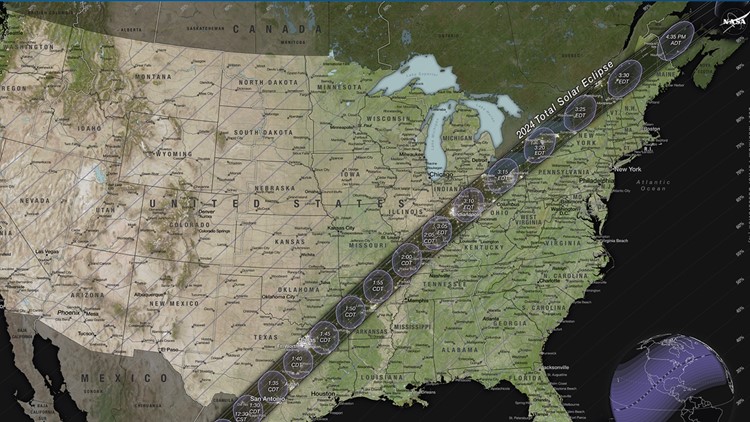 Total Solar Eclipse 2024 Cities With Longest Totality Times Wltx Com   D6339d48 7af8 4588 A379 Cc98f8bd90b1 750x422 