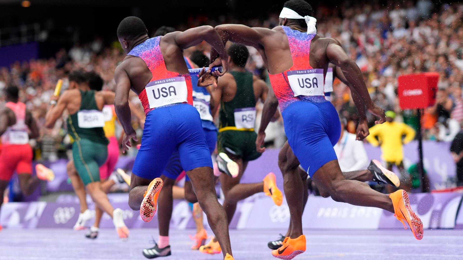 Team USA was disqualified in the men's 4x100-meter relay final in Paris, although the team wouldn't have medaled even without the DQ.