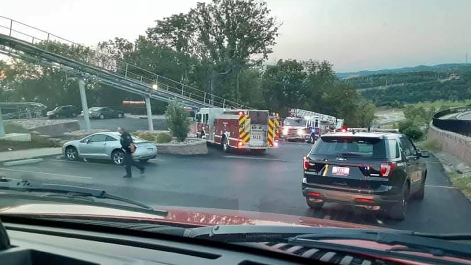 Rescuers worked on the scene for an hour and forty minutes on a complicated technical rescue. The boy was flown to Springfield with serious injuries.