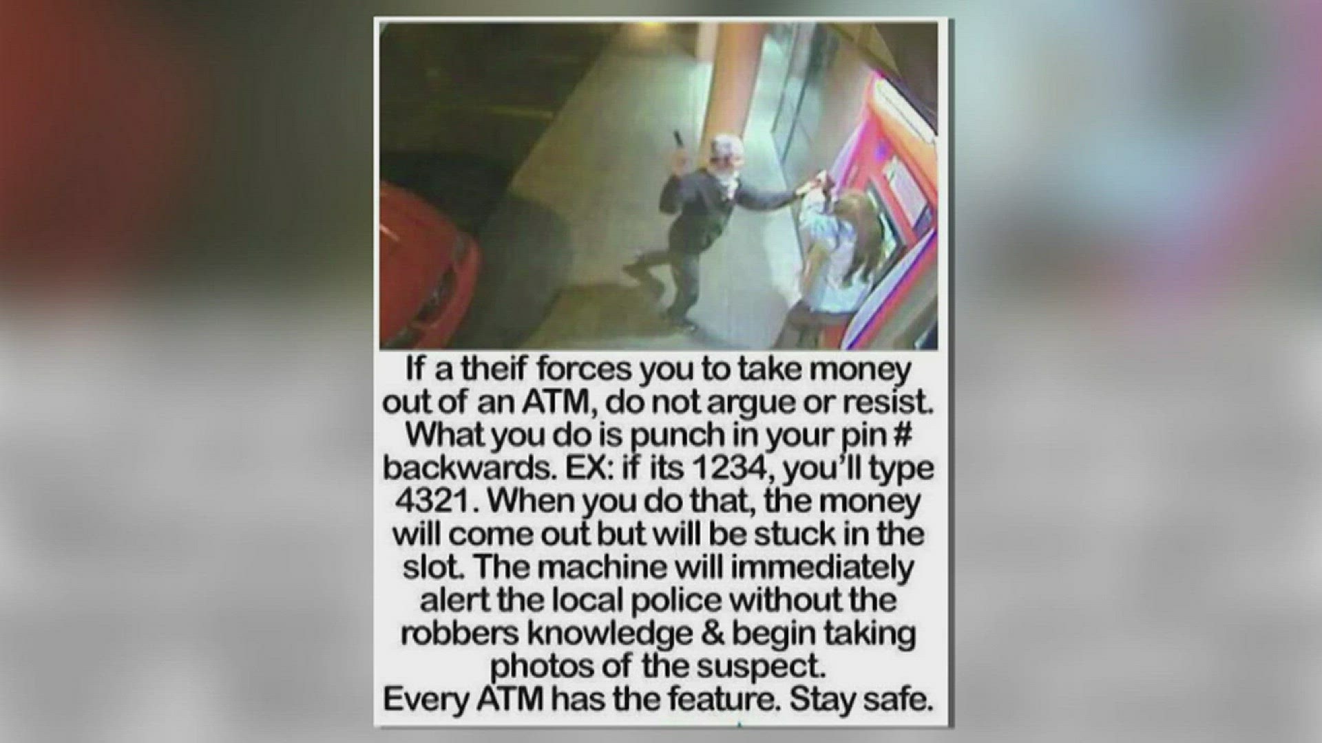 From an ATM, can you alert police by typing your pin number in backwards? Our Verify team has answers.