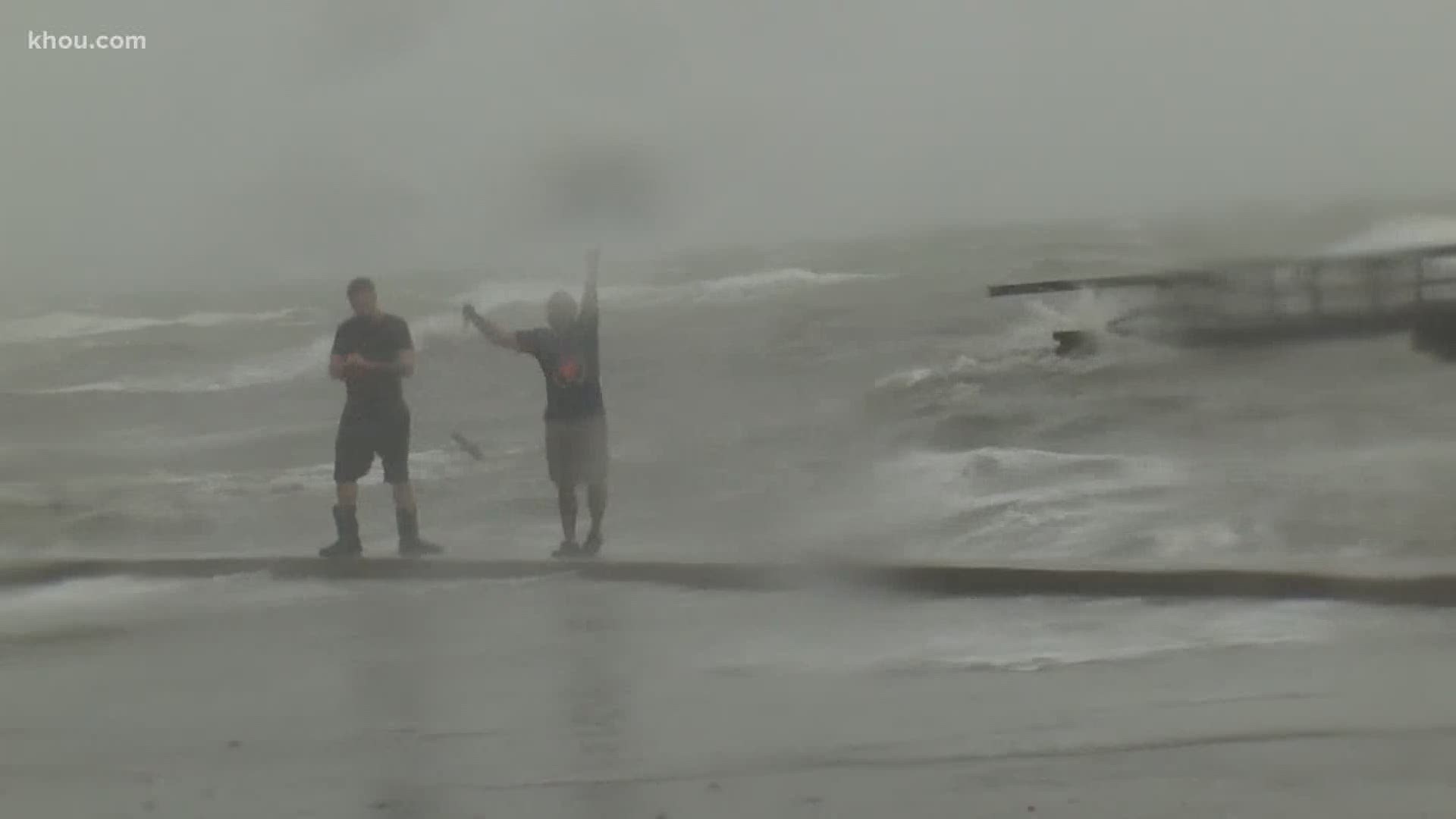 The storm blew in as a strong Category 1 hurricane. It made landfall in Padre Island at around 5 p.m.