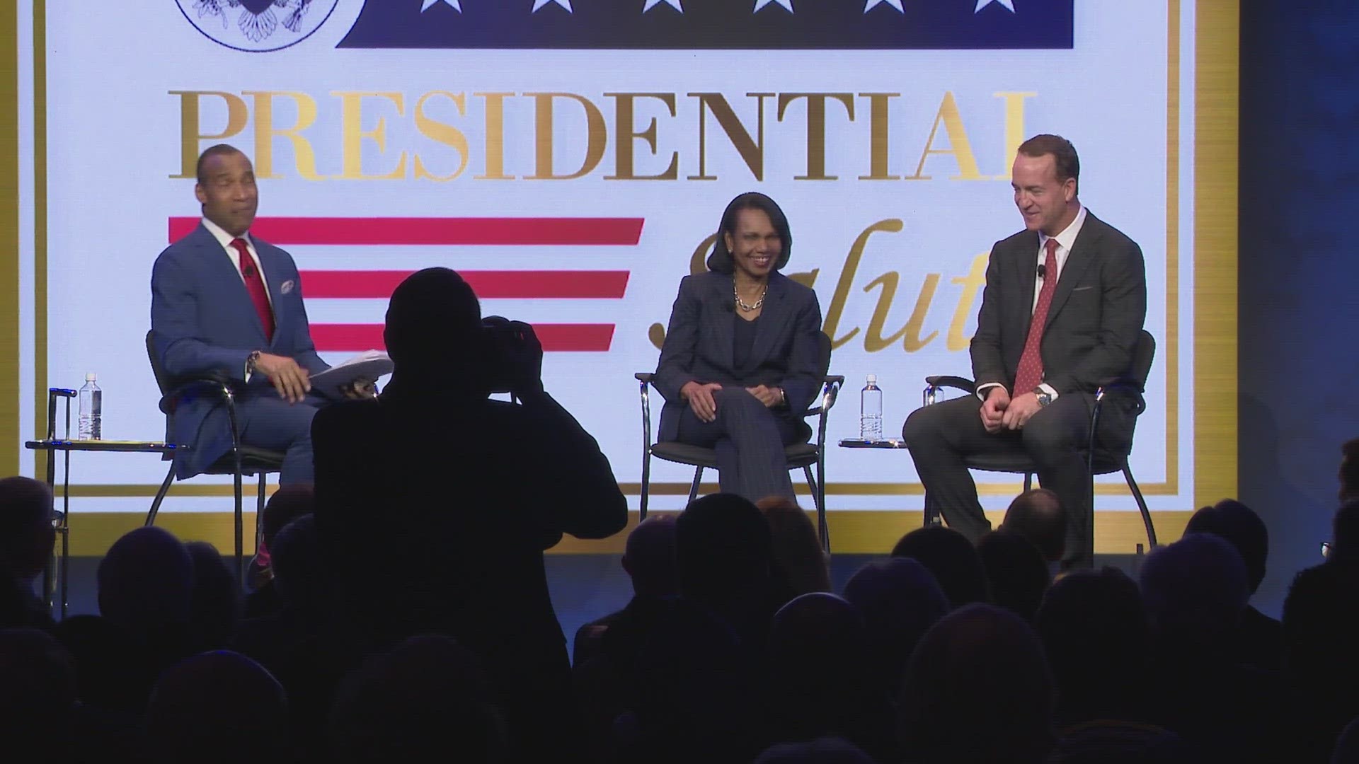 The event was part of the George and Barbara Bush Foundation's "Presidential Salute" held at the Post Oak Hotel.