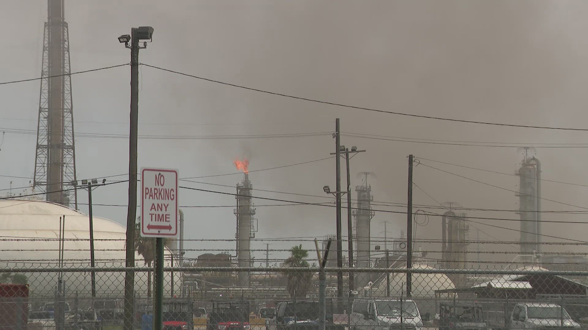 The Texas City OEM ordered a shelter-in-place as the fire was burning. That shelter-in-place was lifted at 2:14 p.m.
