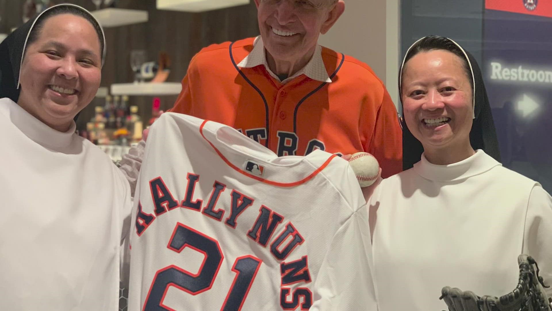 The Astros have a higher power on their side. Throwing the first pitch at Game 6 of the ALCS will be one of the "Rally Nuns."