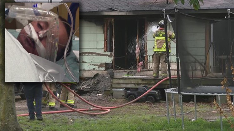 Dad speaks of moment he pulled 1-year-old son from burning home in Houston