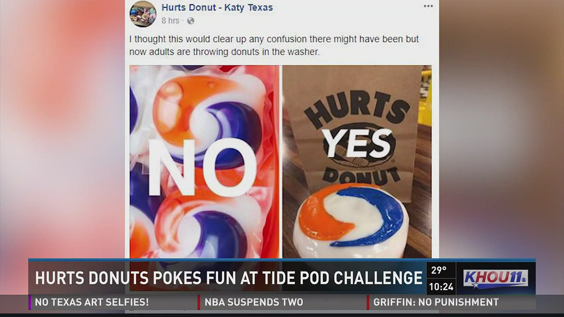 Hurts Donuts offers a sweet alternative to the Tide Pods challenge.