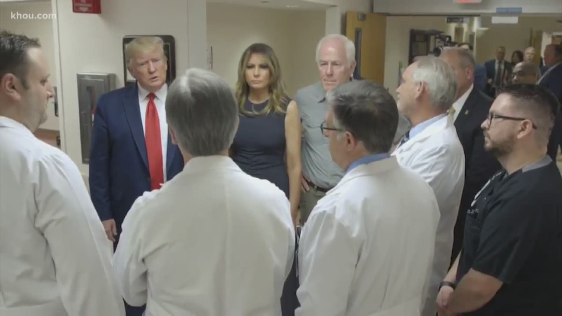 President Trump and First Lady Melania visited a hospital in El Paso where victims of the recent deadly Walmart shooting are recovering.