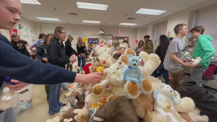 Peninsula High School students gather hundreds of bears to send to Ukrainian children