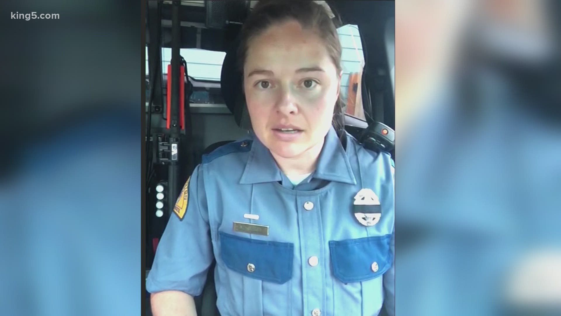 A driver says WSP Trooper Jessica Schob protected him and other vehicles when she intercepted a wrong-way driver on Highway 3 near Silverdale on Friday.
