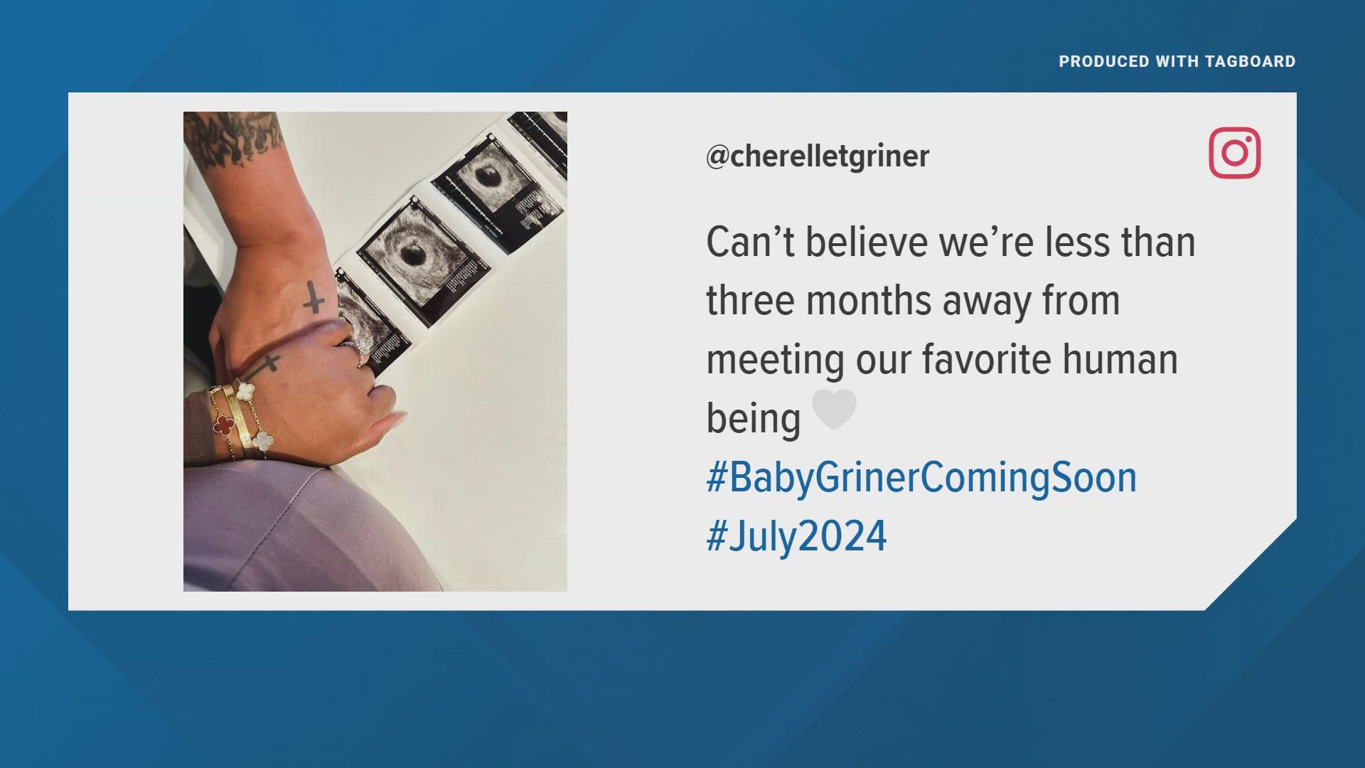 The Phoenix Mercury Center and her wife, Cherelle Griner, welcomed a baby boy on July 8, Griner shared on CBS show 'We Need to Talk.'