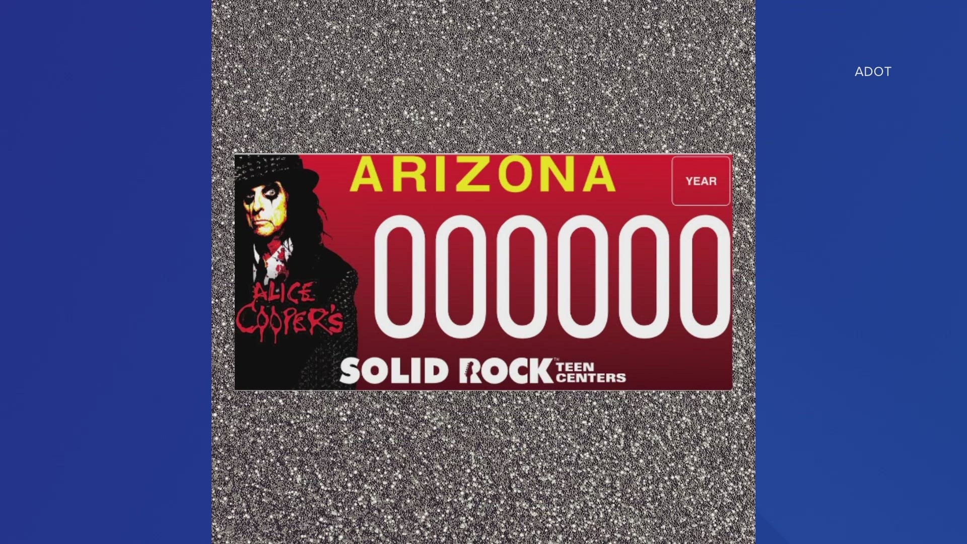 The Alice Cooper plate is one of five new specialty designs drivers in Arizona can purchase from ADOT.