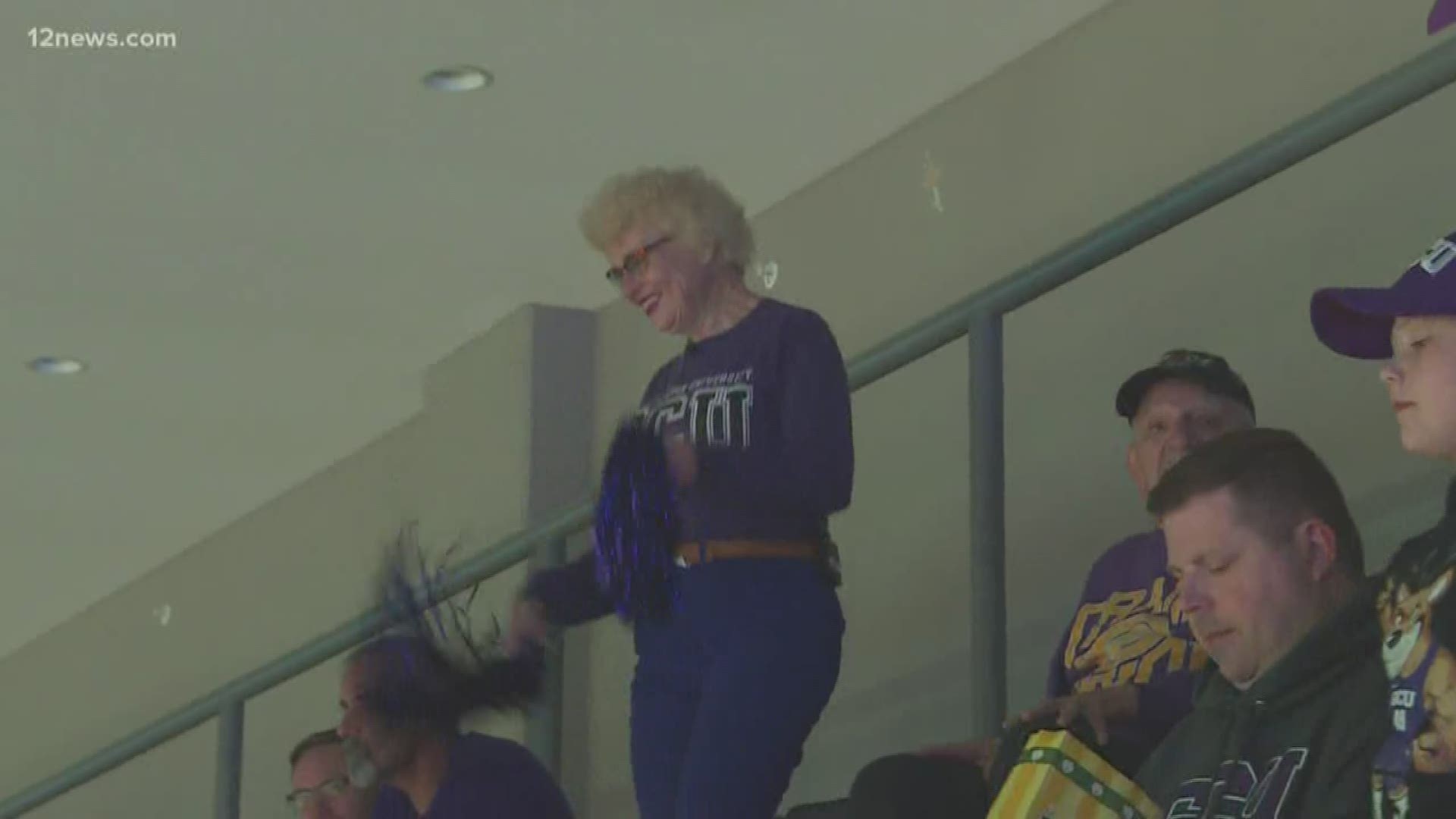 She sits in the top row, but she's just as rowdy as the Havocs below.