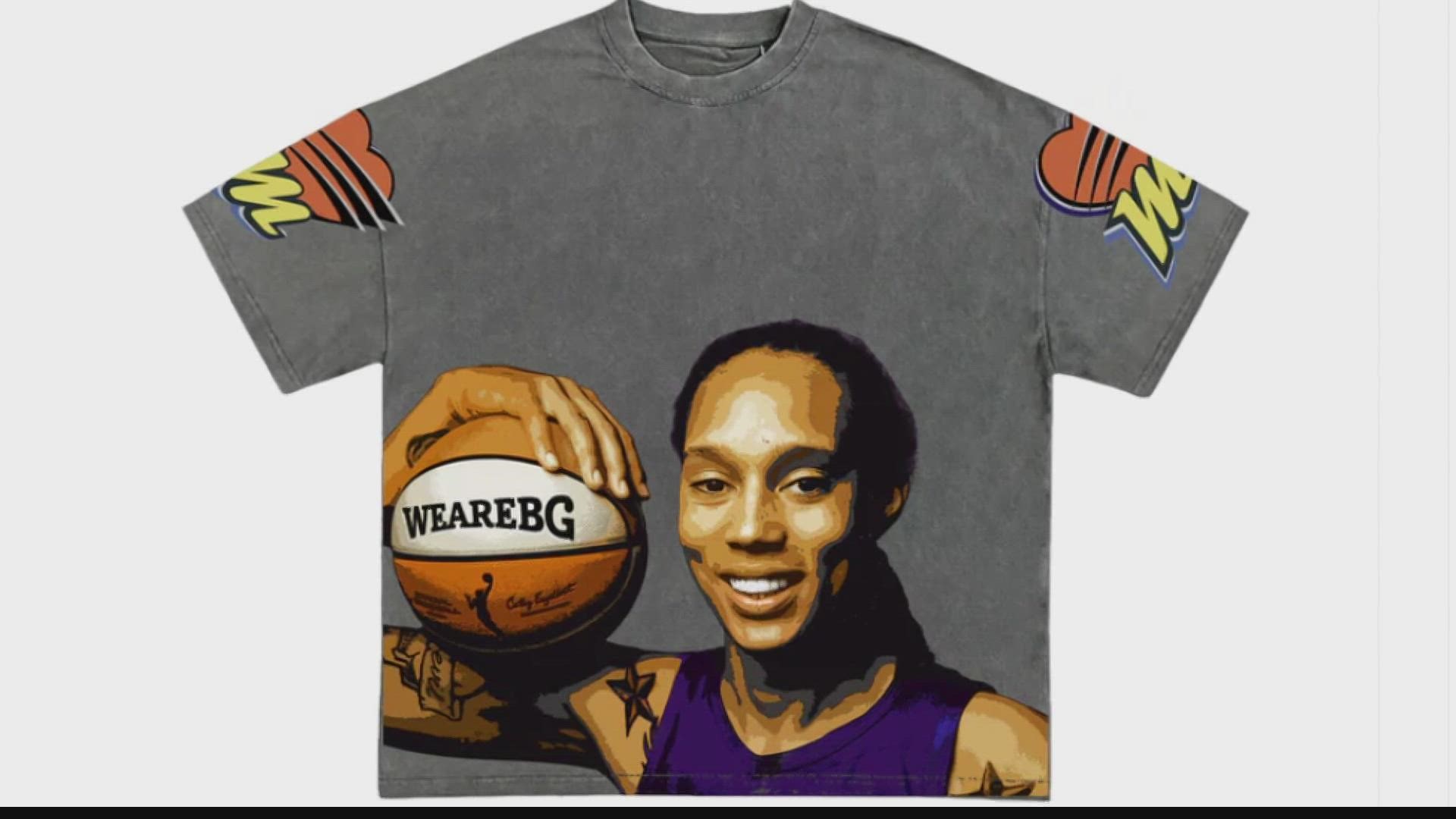 Brittney Griner-inspired clothing is popping up throughout the WNBA. A lot of "We are BG" shirts and hoodies are being worn. Meet the teen behind that design.