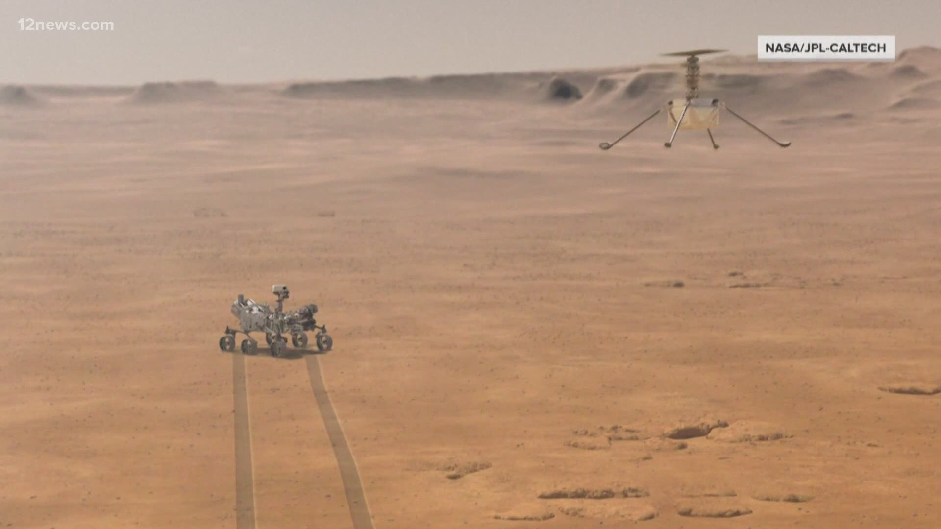The helicopter traveled to Mars attached to the bottom of the Perseverance rover, which landed on the red planet in February.
