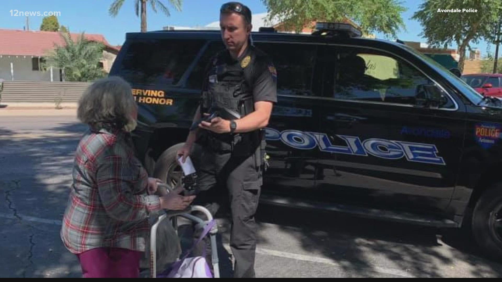 Avondale PD said a caregiver for an elderly woman dropped her off at a police station; no longer able to care for her. Resources are available to help caregivers.