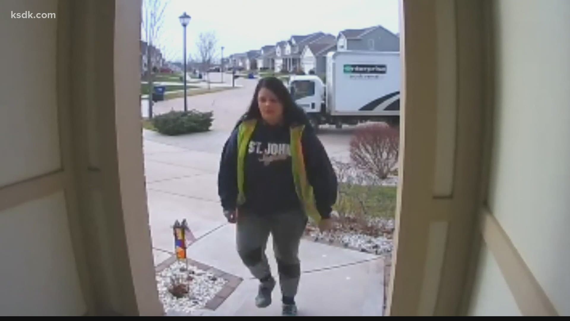 Police say Alyssa George, 22, stole about 20 packages from porches along her Amazon delivery route