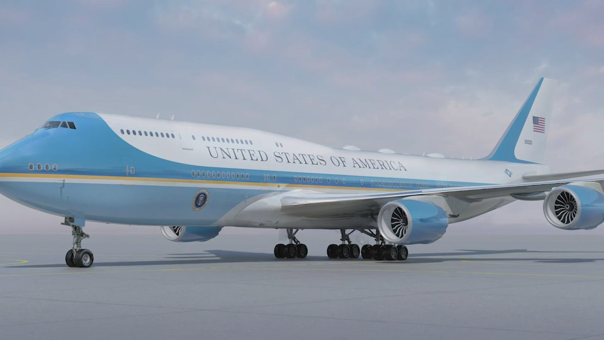 The plane's iconic Kennedy-era robin's egg blue and white design has remained virtually unchanged throughout the years.