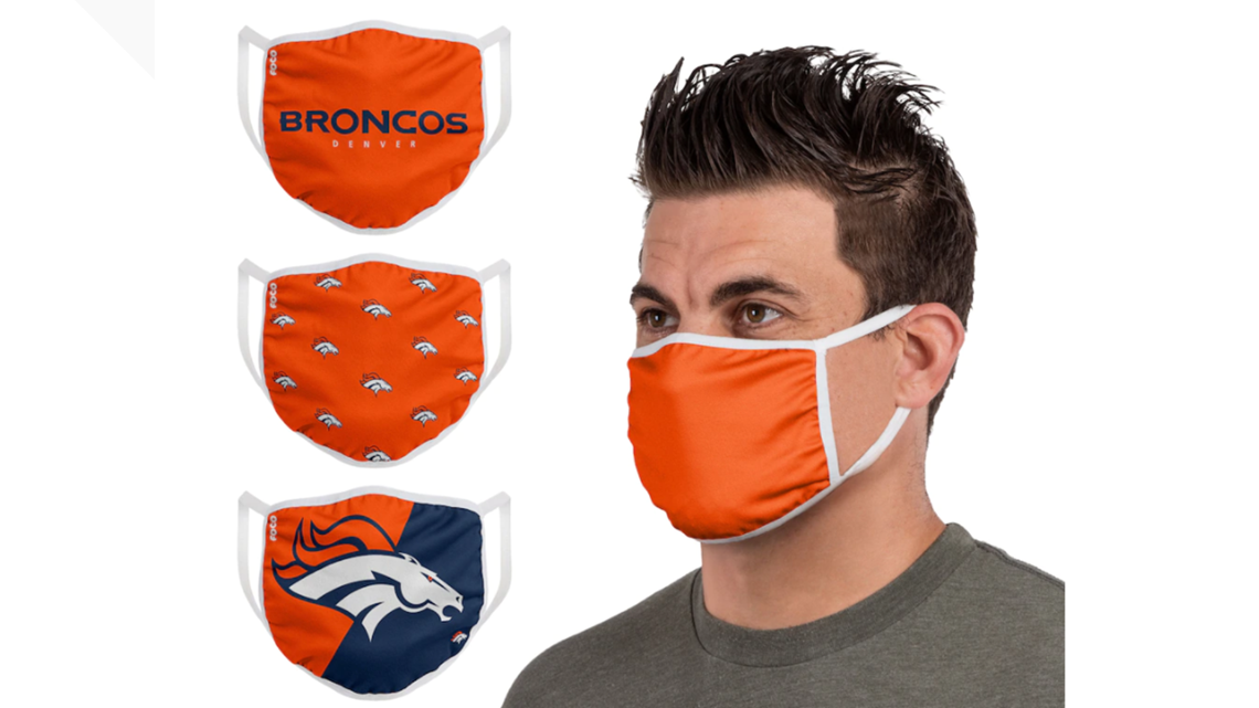 Official Broncos, Avs, Rockies, Nuggets face masks | wltx.com