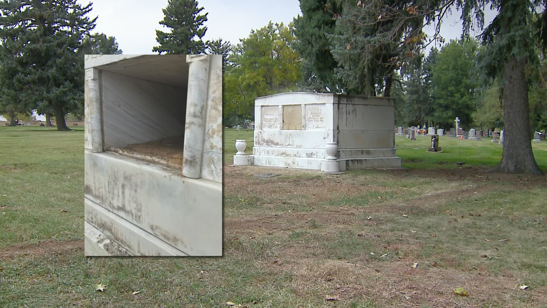 Jefferson County Sheriff's deputies are looking into a break-in at the Wheat Ridge cemetery where body parts were stolen from a private mausoleum.