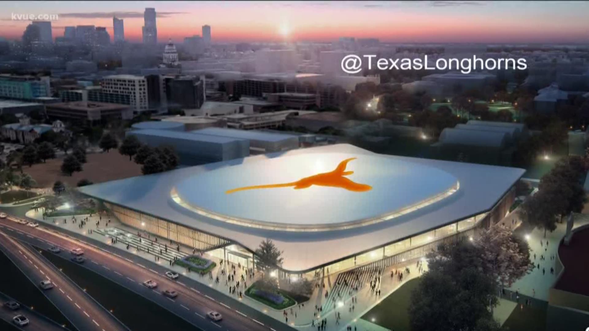 The arena will hold about 10,000 people for UT basketball games and 16,000 to 17,000 for other events, counting floor seats.