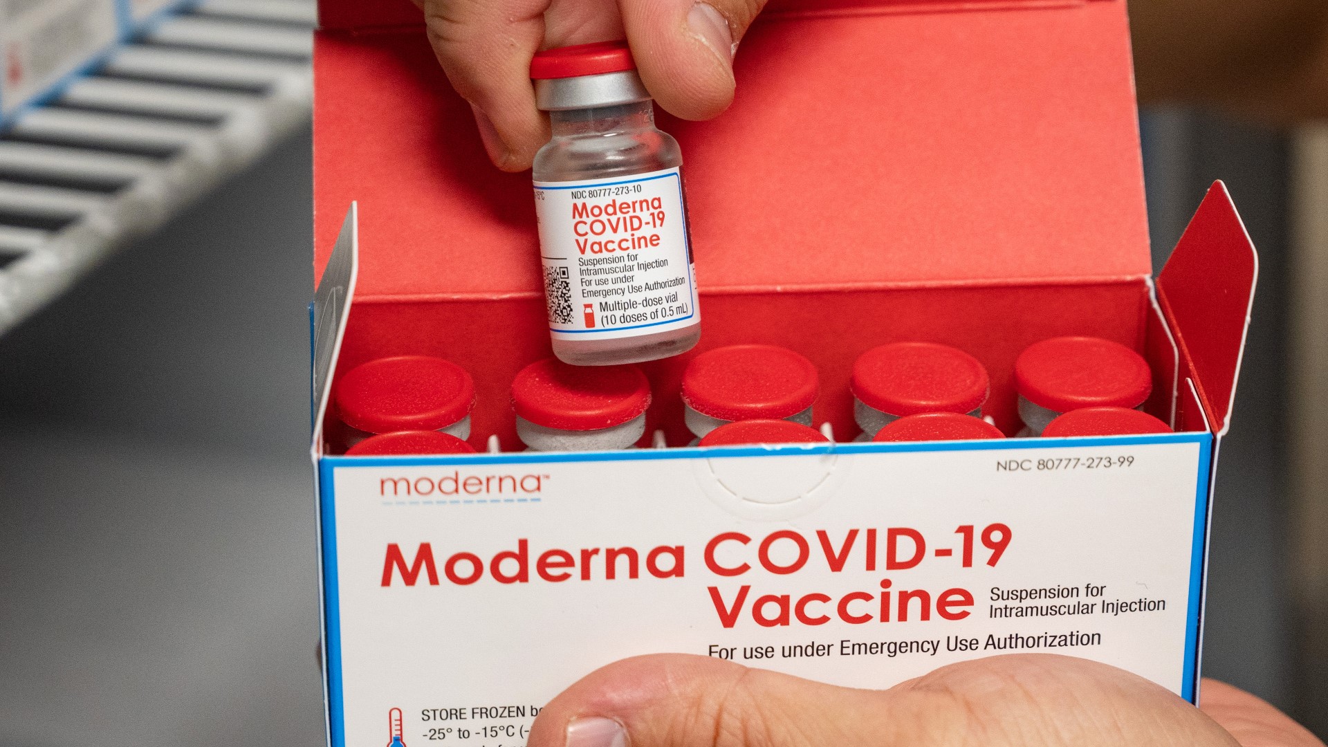 UC Davis Health received the Moderna vaccine this week and one of the main differences is that Moderna does not need the ultra-cold freezers that Pfizer needs.