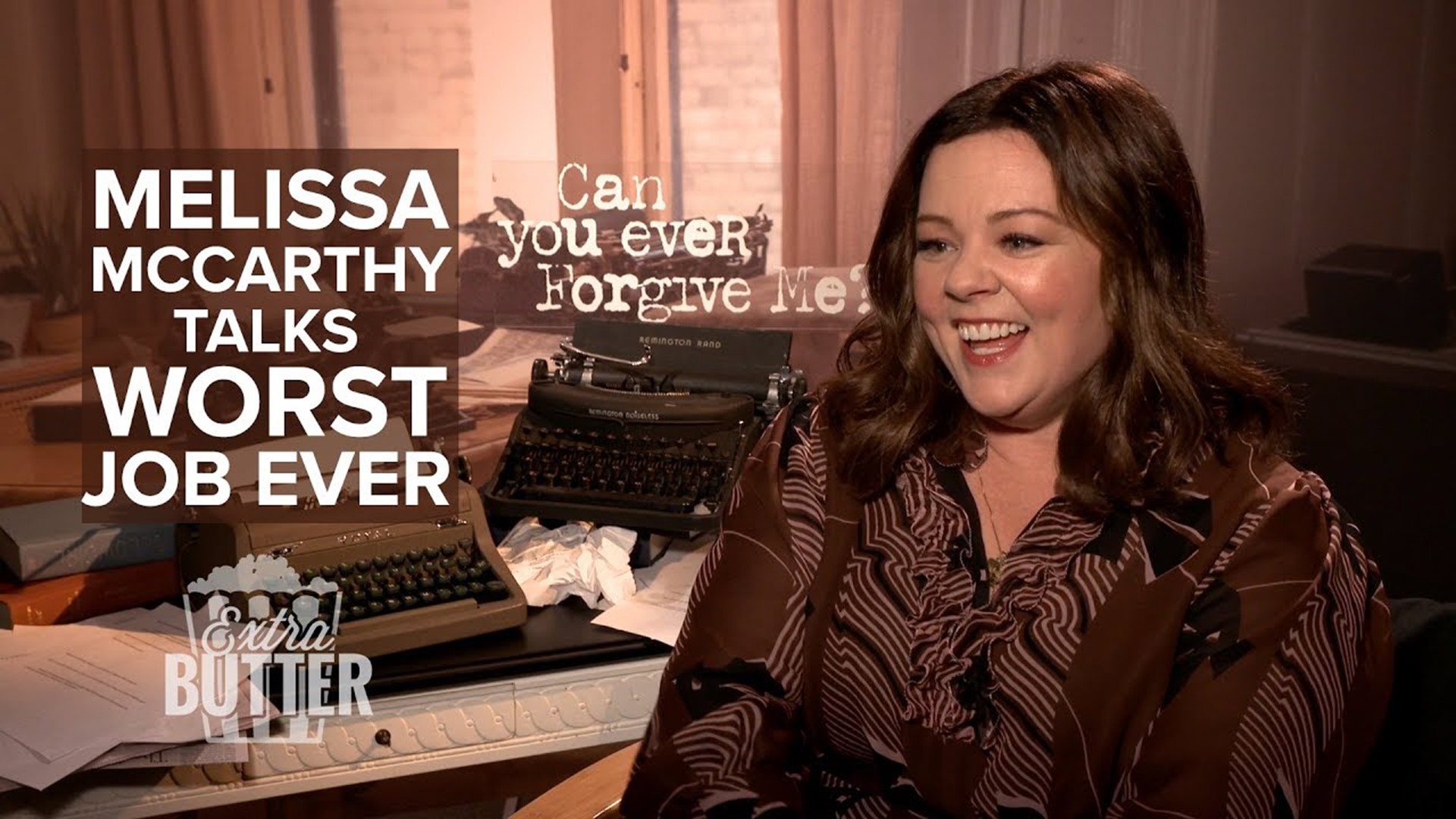 Melissa McCarthy talks about portraying celebrity biographer Lee Israel in her new movie. Kelly Savanna Deaton of Extra Butter also gets Melissa to reminisce about her time in New York and share details of her worst jobs, including oyster shucking without the proper equipment. Watch Extra Butter every Friday morning at 9:30 a.m. on ABC 10. Interview provided by: Fox Searchlight Pictures
