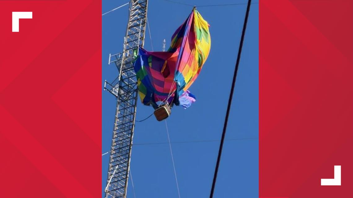 2 occupants rescued after hot air balloon crashes into Texas cell tower