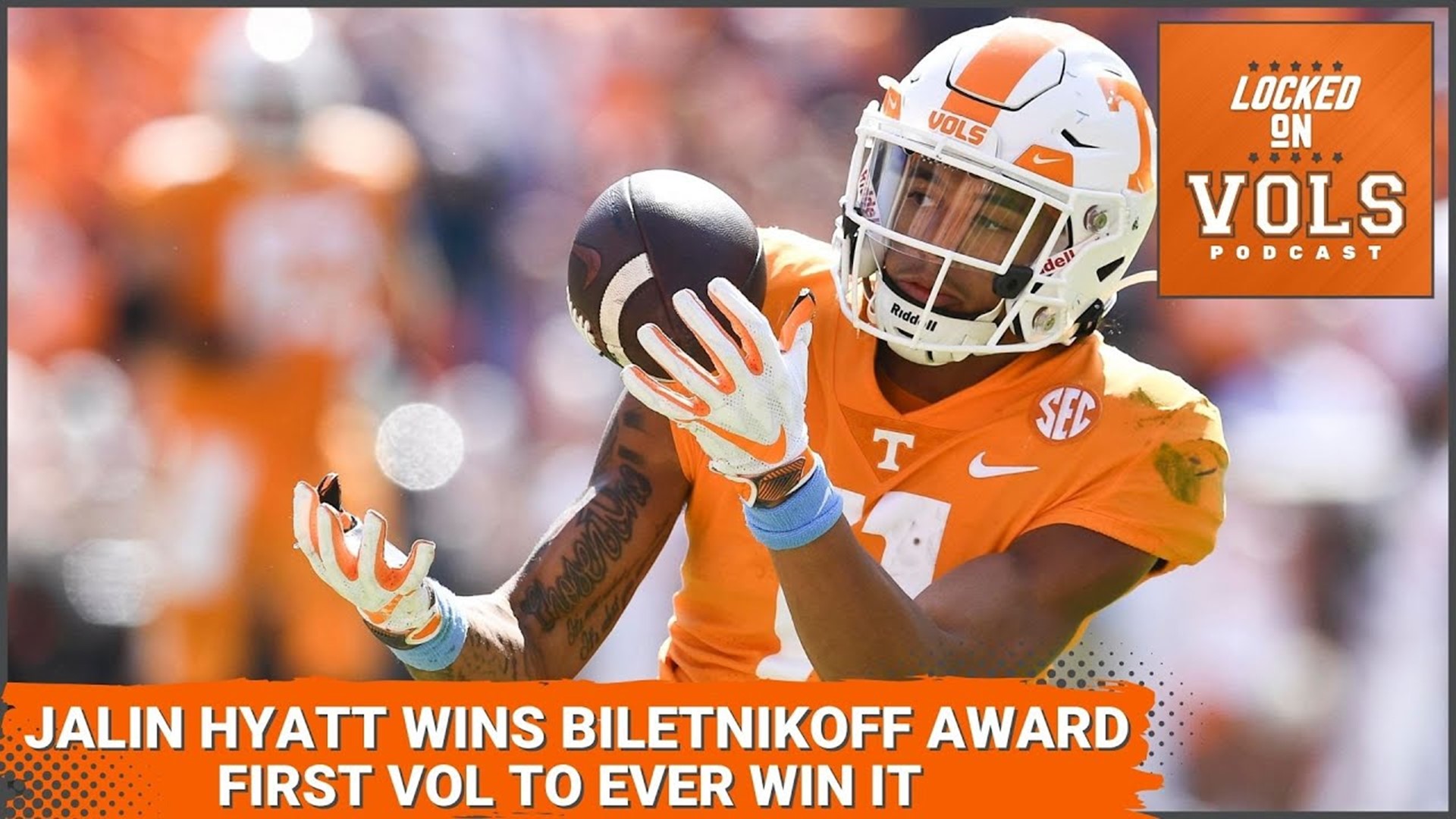 Tennessee Vols wide receiver Jalin Hyatt wins prestigious Biletnikoff Award