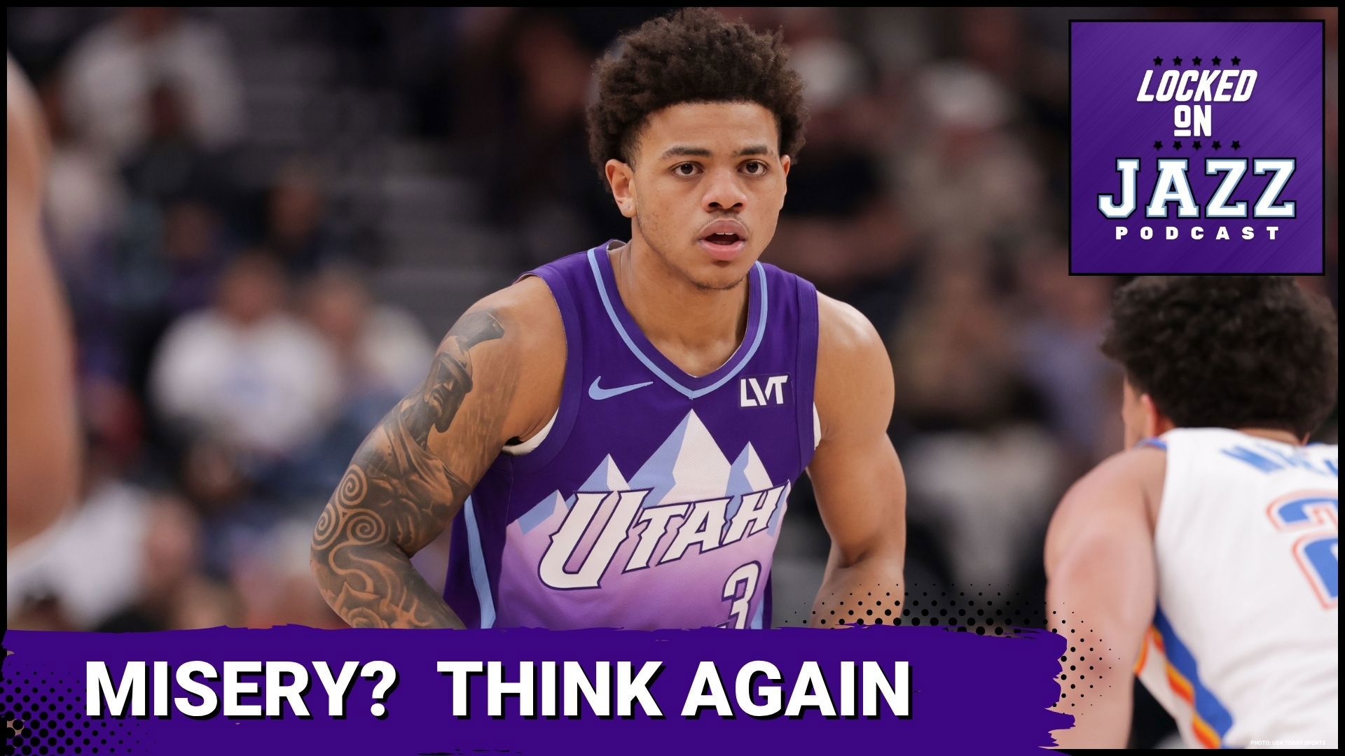 examines FanDuel's 17.5 win projection for the Jazz, contrasting it with fan optimism. He explores the team's youthful roster