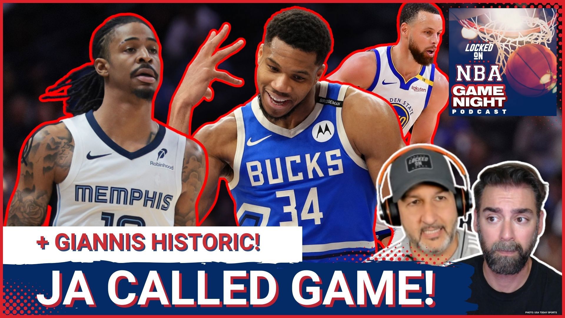 NBA Game Night recap: Steph Curry leads Warriors over Lakers, Ja Morant hits game-winner for Grizzlies, and Giannis posts historic triple-double in Bucks' win.