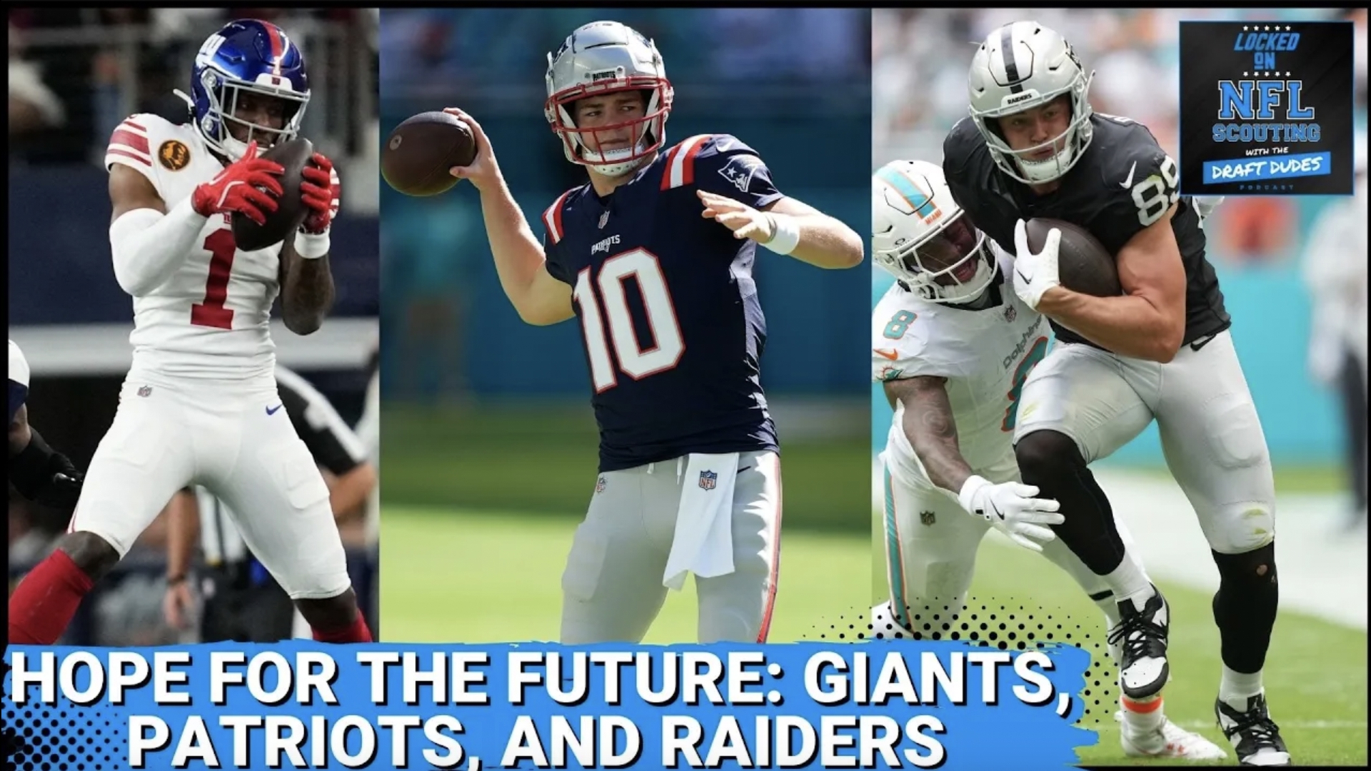 The New England Patriots, New York Giants, and Las Vegas Raiders face a postseason without playoff hopes, sparking a deep dive into their future prospects.