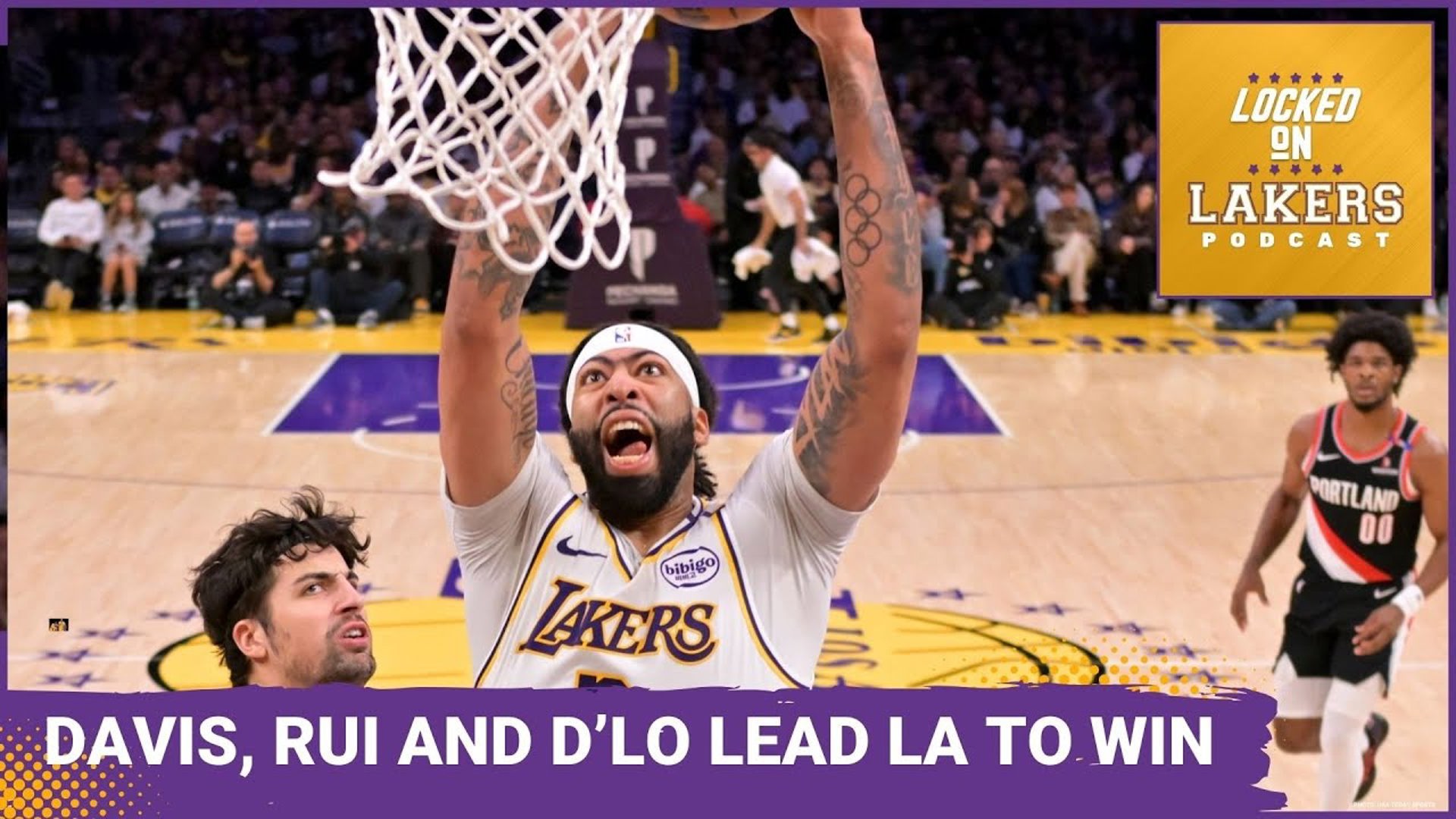 It took a minute for the Lakers to get going, but once they did, Sunday's game at home against the Portland TrailBlazers looked a lot more like fans expected it to