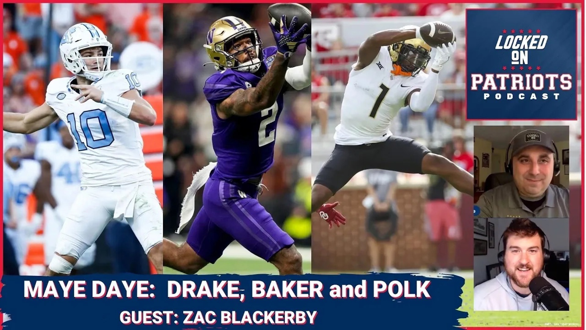 New England Patriots Ja’Lynn Polk, Javon Baker as Drake Maye Targets