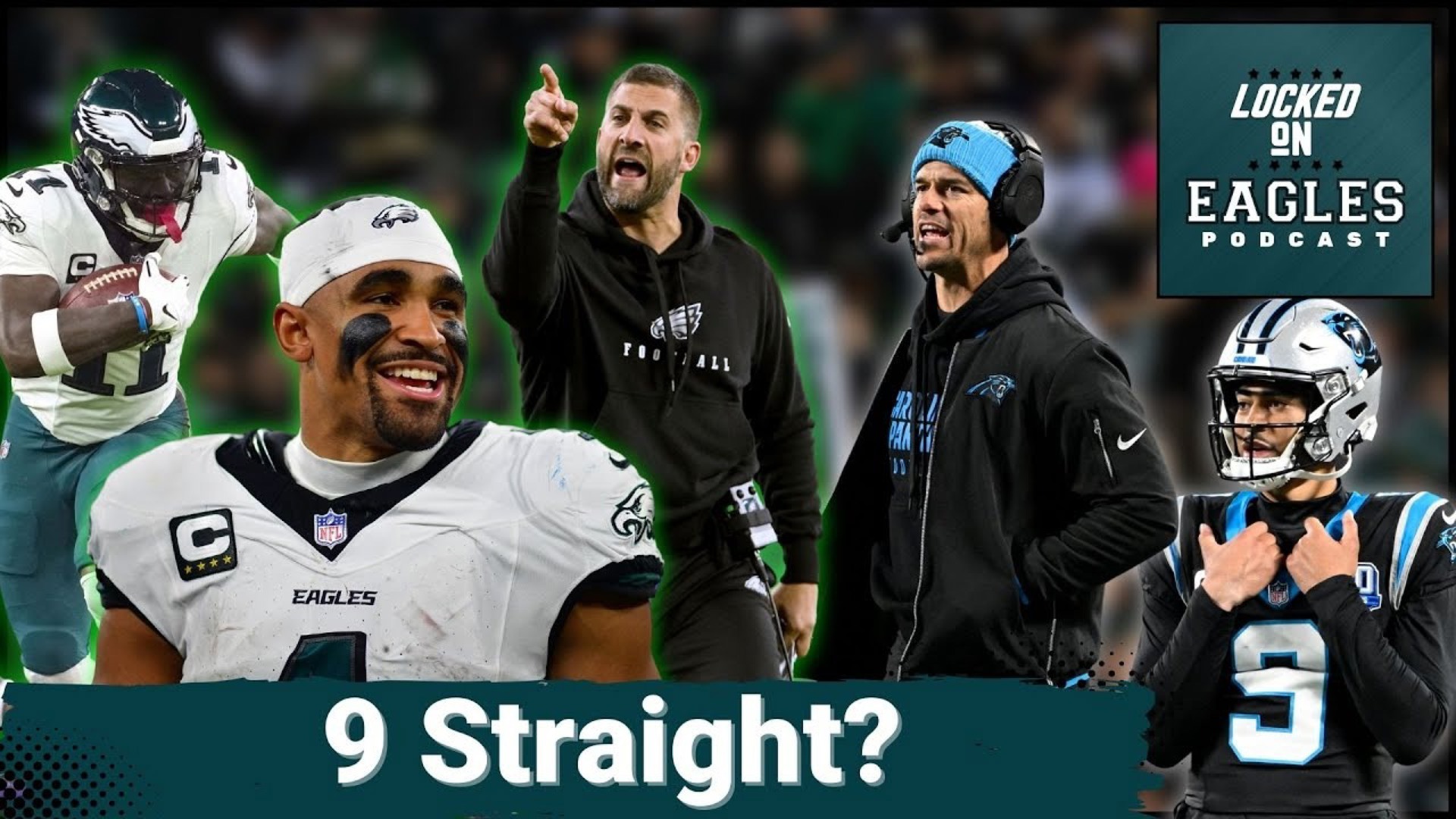 Can the Philadelphia Eagles maintain their winning streak against the surging Carolina Panthers?