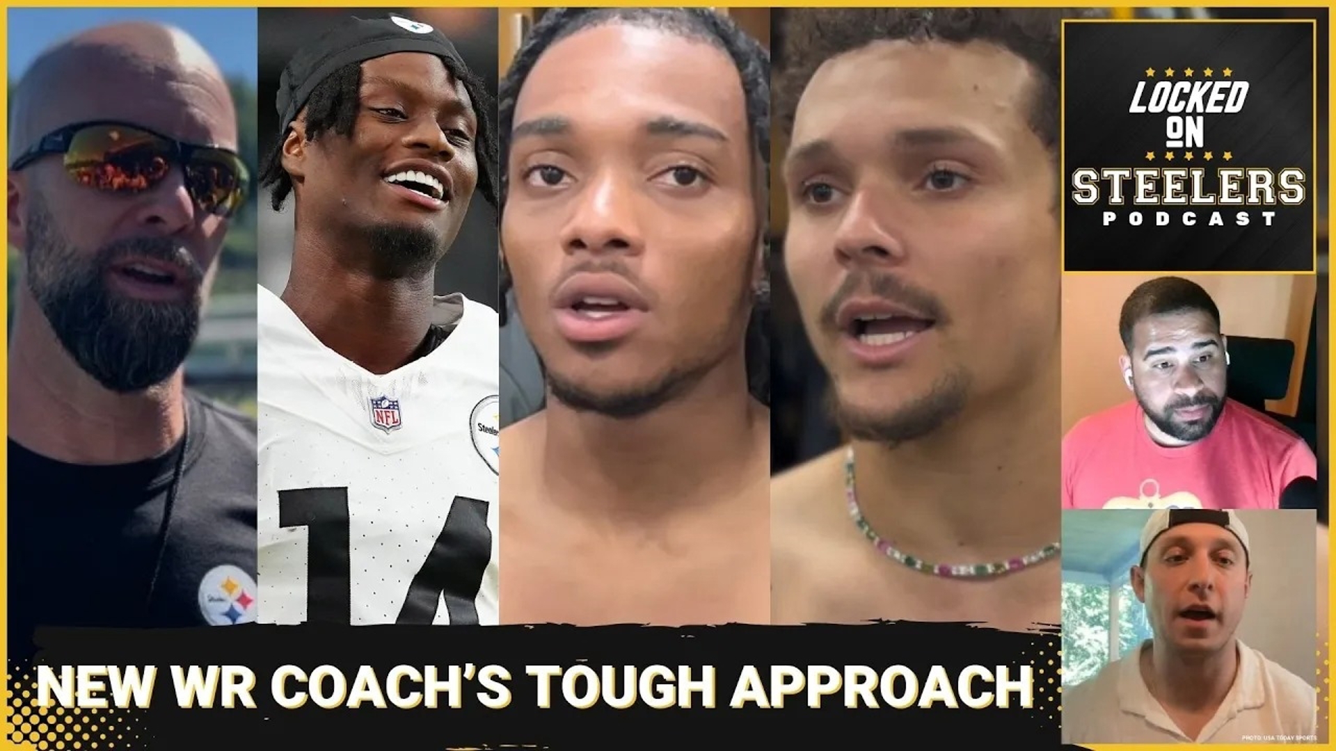The Pittsburgh Steelers' new wide receivers coach Zach Azzanni has taken a hard coaching style approach to challenge the team's yound receivers.