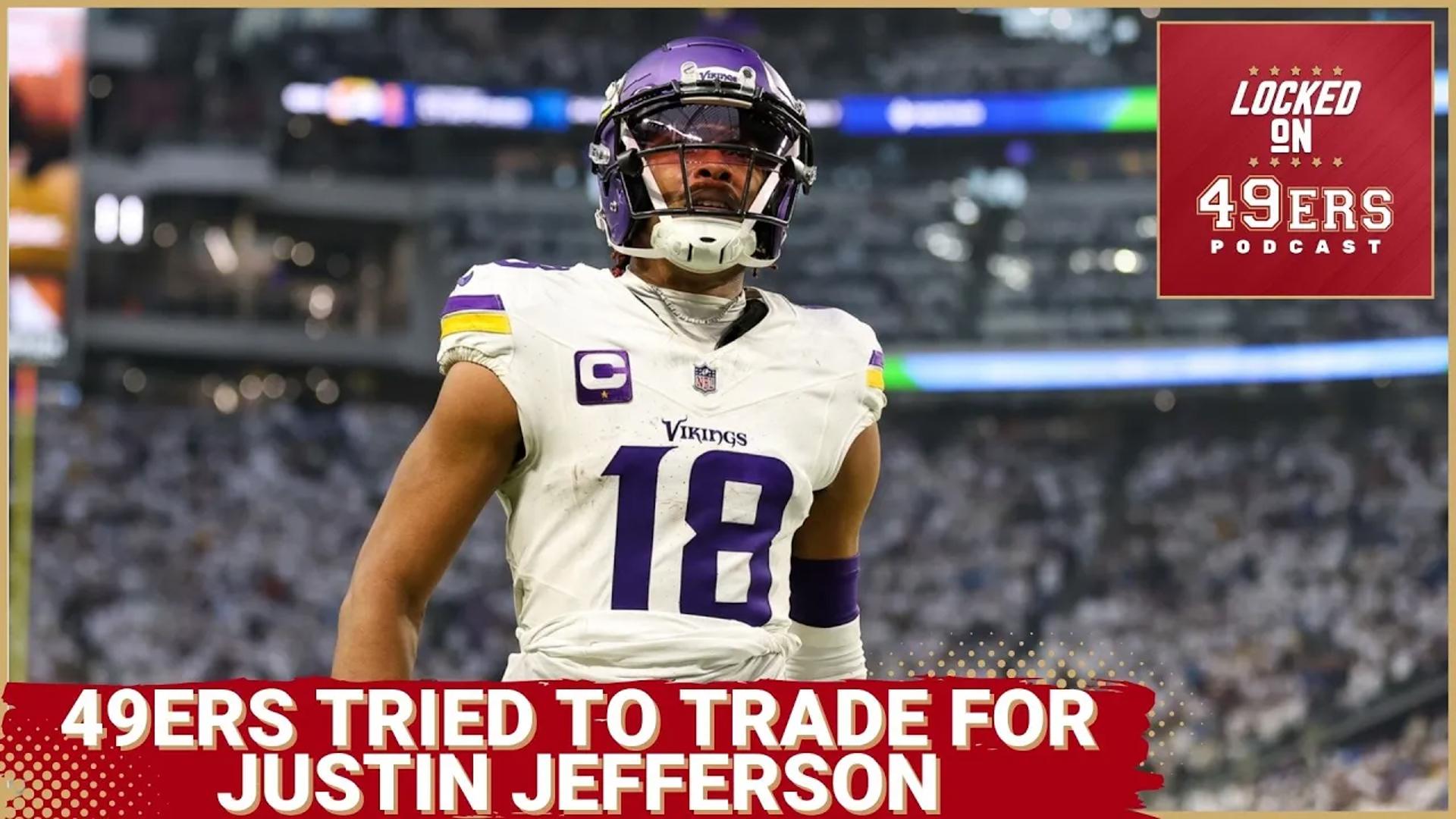 According to a report by ESPN's Adam Schefter, the San Francisco 49ers called the Minnesota Vikings about the availability of Justin Jefferson.