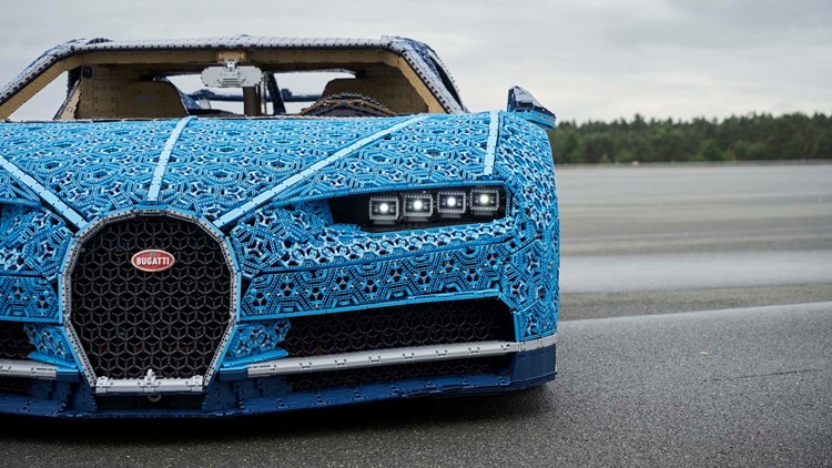 This life-size, driveable Bugatti is made of LEGOs