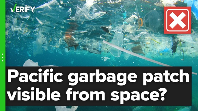 Fact-checking if you can see  the Great Pacific Garbage Patch from space