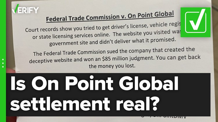 The FTC settlement with On Point Global is real and not a scam