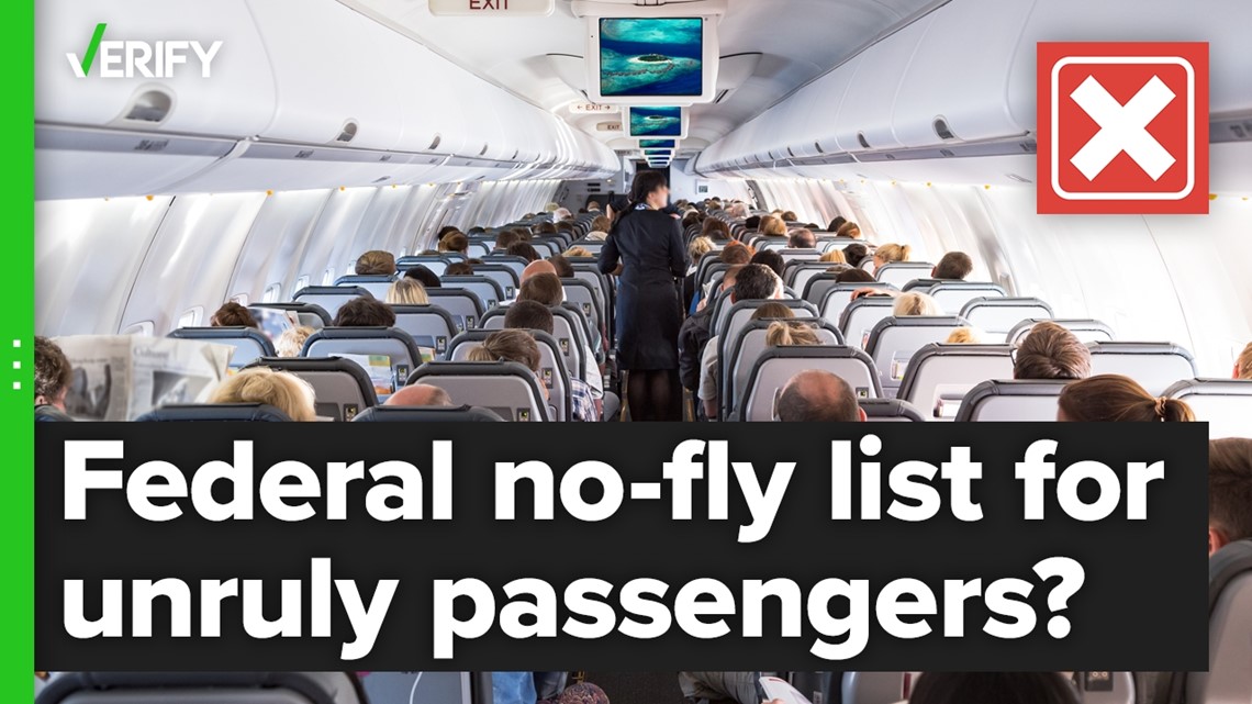 Fact-checking if there is a separate federal no-fly list for unruly passengers