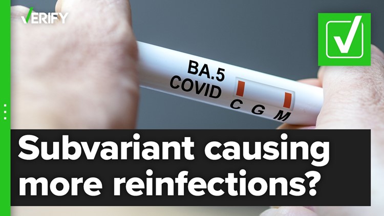 Fact-checking if the BA.5 subvariant of COVID-19 is more likely than other subvariants to reinfect people