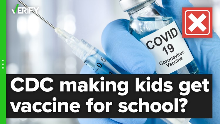 CDC isn't requiring COVID-19 vaccine for school