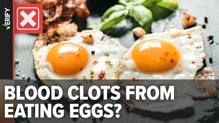 No, scientists didn’t warn people that eating eggs causes blood clots